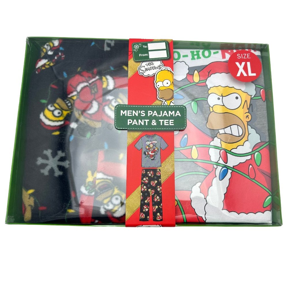 Men's Bart Simpson 2 Piece Pajama Set Size XL